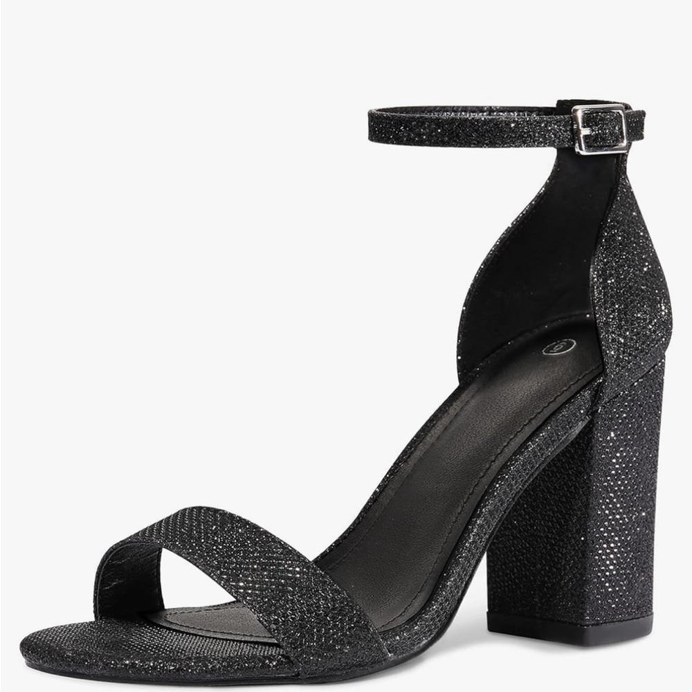 Women’s black thick heels